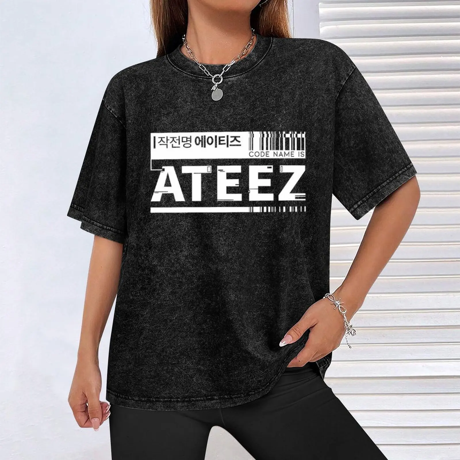 كود ATEEZ تي شيرت أنيمي قميص مضحك تي شيرت الأزرق أرشيف رجالي جرافيك تي شيرت كبير وطويل القامة