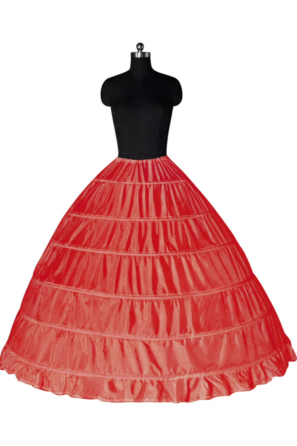 Mais tamanho 6 aros ancoragem para vestidos de noiva vestido de baile underskirt nupcial acessórios crinolines