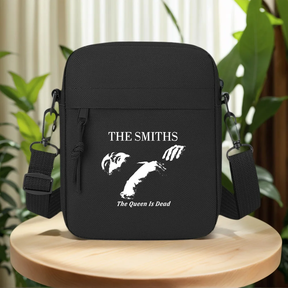 Silhouette figure with raised arms Men Crossbody Bag Single Shoulder Women Cartoon Anime Film Printing Design Unisex