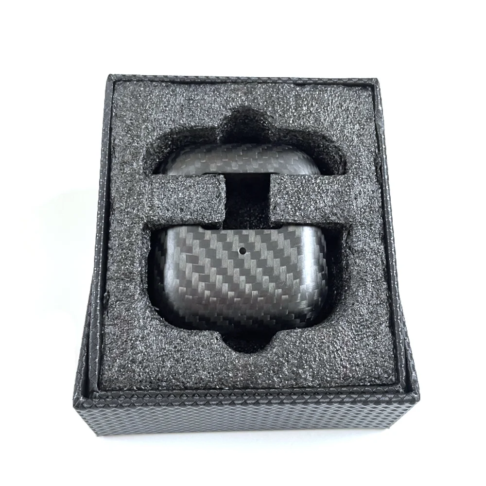 حافظة لهاتف AirPods Pro2 من ألياف الكربون الحقيقية لأجهزة AirPods Pro غطاء رفيع للغاية سماعة رأس لاسلكية مقاومة للصدمات لملحقات AirPods 3