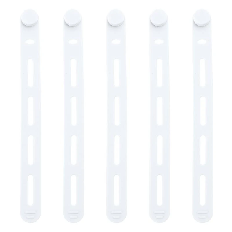 

G88D 5Pcs Silicone Cable Organizers Reusable Cord Organizers Management Ties Organizers