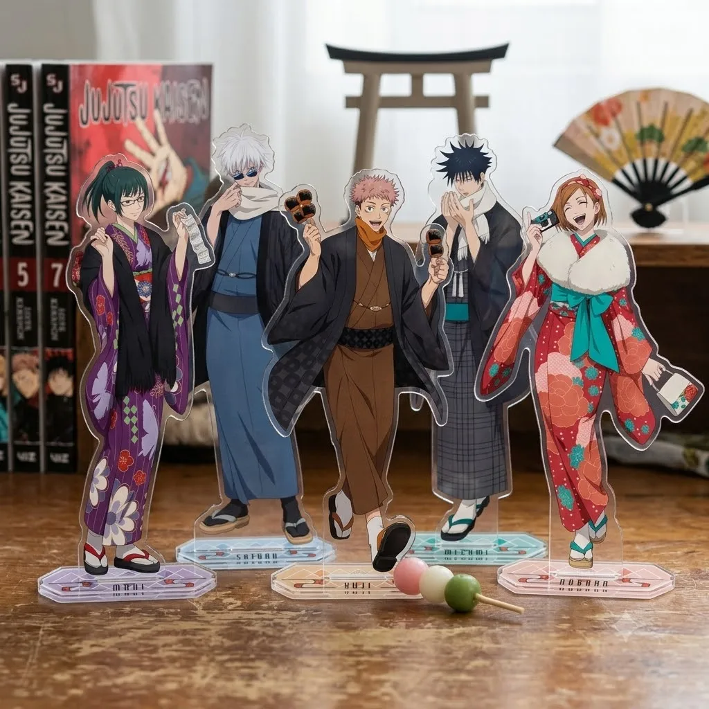 Anime Jujutsu Acrylic Keychain Fushiguro Megumi Itadori Yuji Model Figure Cosplay Kaisen Birthday Christmas Plate Gift 15cm
