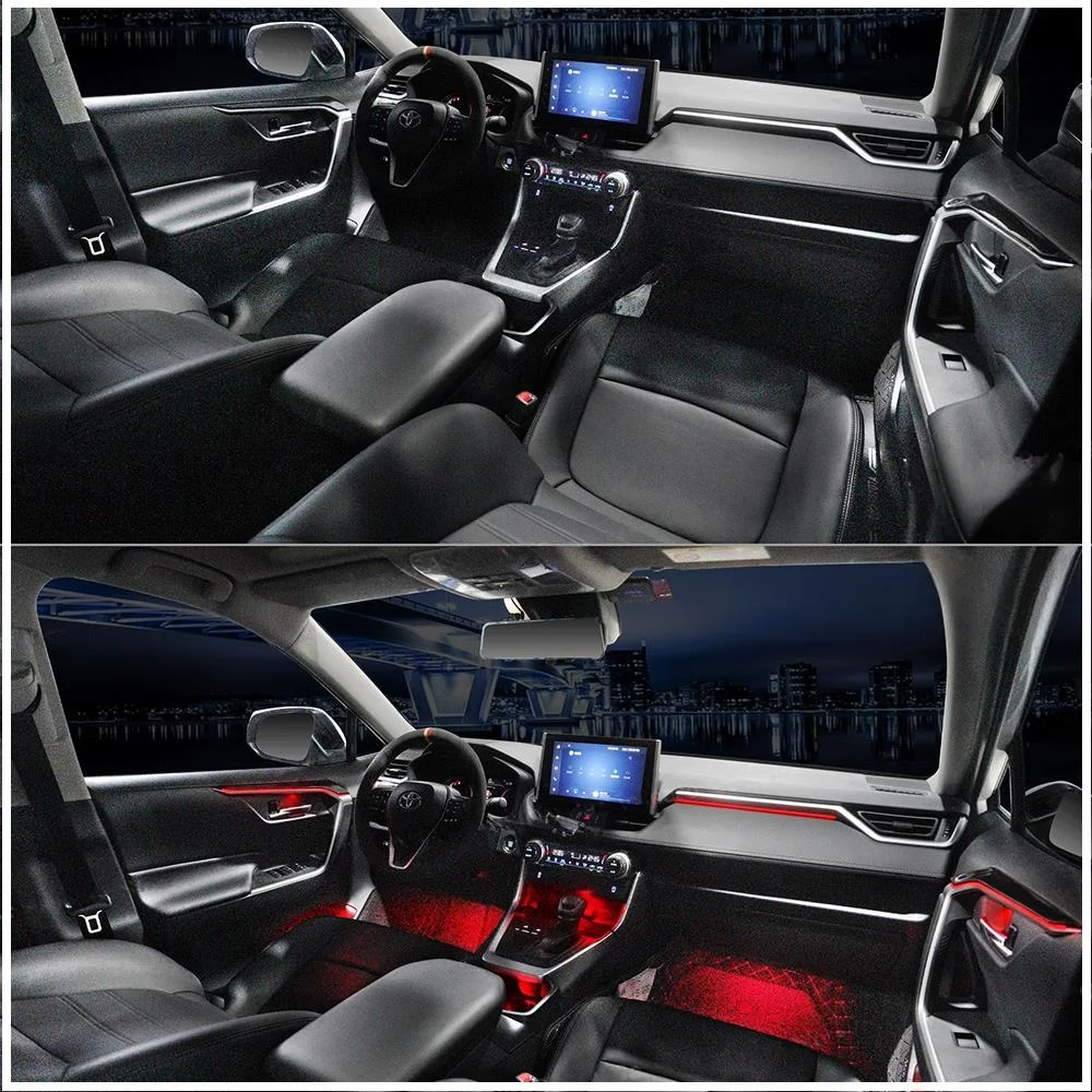 64 Colors Dynamic Active Ambient Light for Toyota RAV4, RAV4 Interior Lighting Upgrade