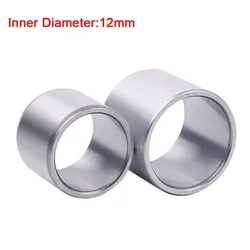 2Pcs ID 12mm OD 14/15/16/17/18/20/22mm Bearing Steel Sleeve Wear-resistant Sleeve Axle Sleeve Oilless Bushing Guide Bushing