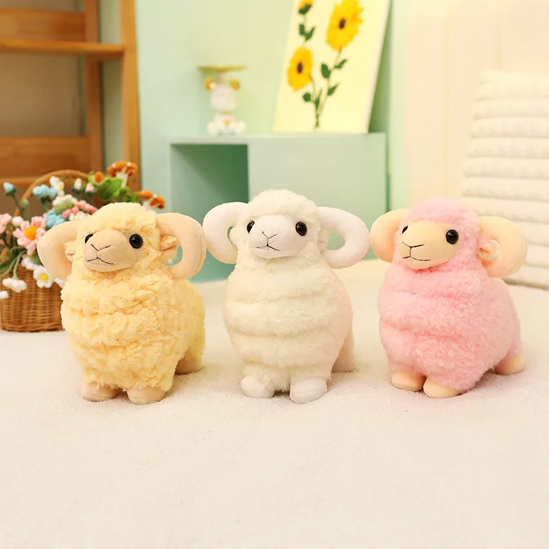 Cartoon Simulation Sheep Plush Toy Lamb Pillow for Children To Accompany Comfort Throw Pillow Simulation Stuffed Toy Gifts