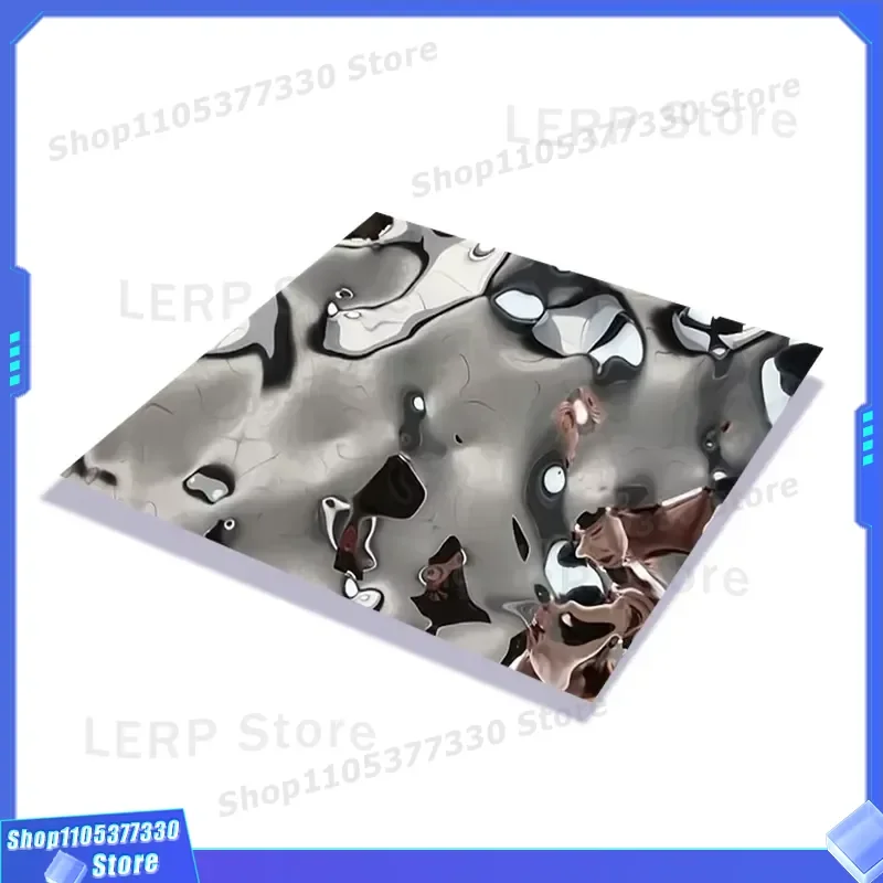 304 Stainless Steel Sheet Mirror Finish Water Ripple Hammered Decorative Metal Plate for Interior Design Guangzhou Supplier