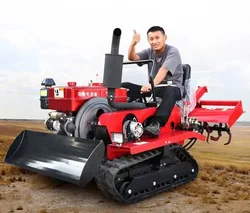 Handheld Agricultural Machinery, Small Tracked Cultivators, Agricultural Equipment, Walking Tractors,Hot Selling 35HP50HPseeding