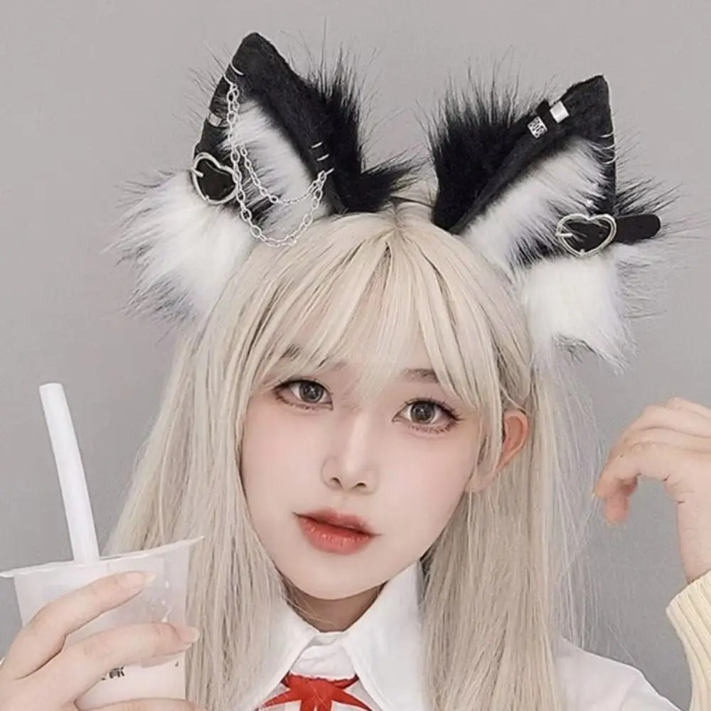 Haarspeld Kat Oor Lolita Haarband met Liefde Hanger Hoofdtooi Hoofdband Haaraccessoires Lolita Cosplay Halloween Cosplay Kostuum