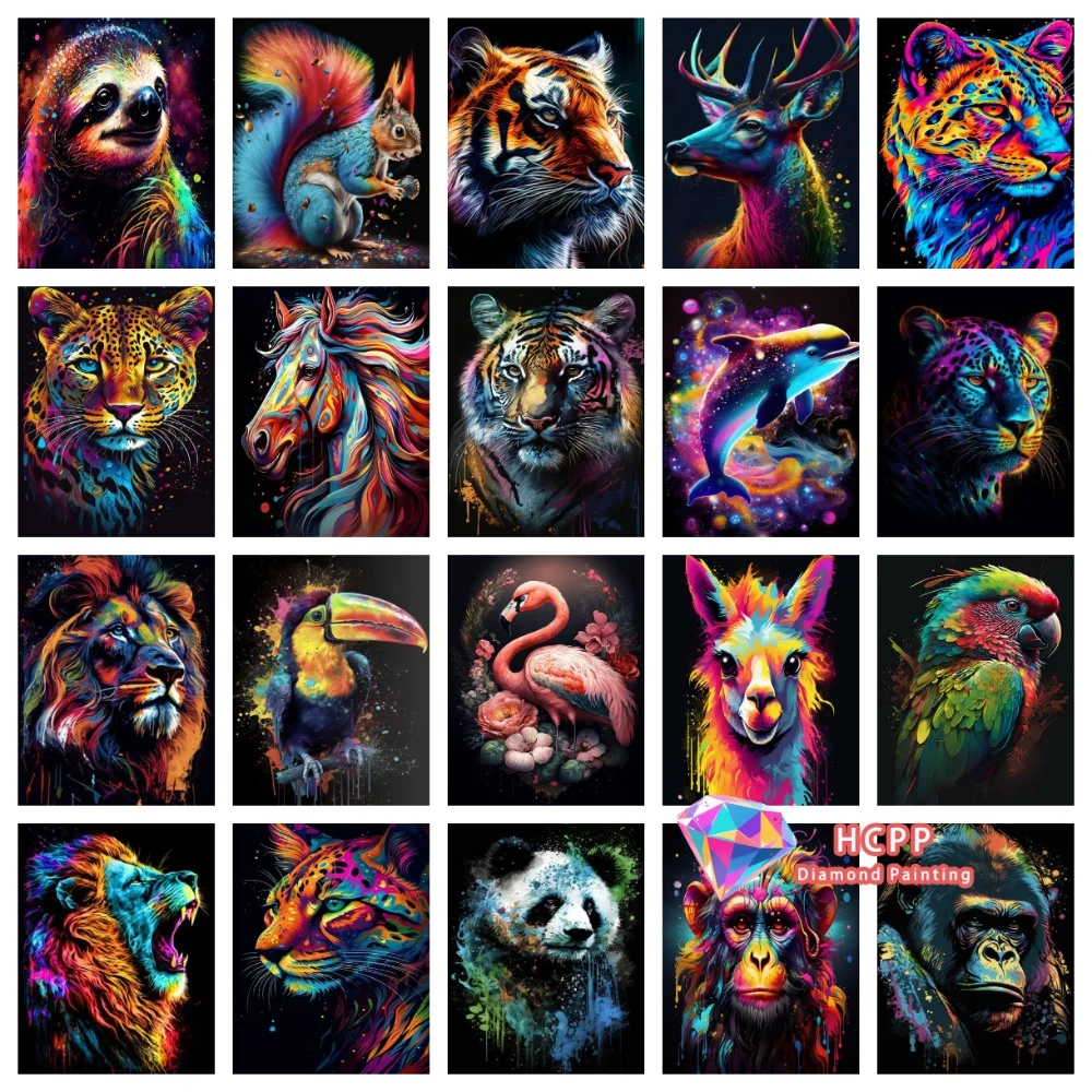 

Набор для алмазной вышивки «Лев, панда, тигр, фламинго, лошадь, ленивец»: квадратные и круглые стразы, 5D, DIY, мозаика, ручная работа, подарок, декор для дома