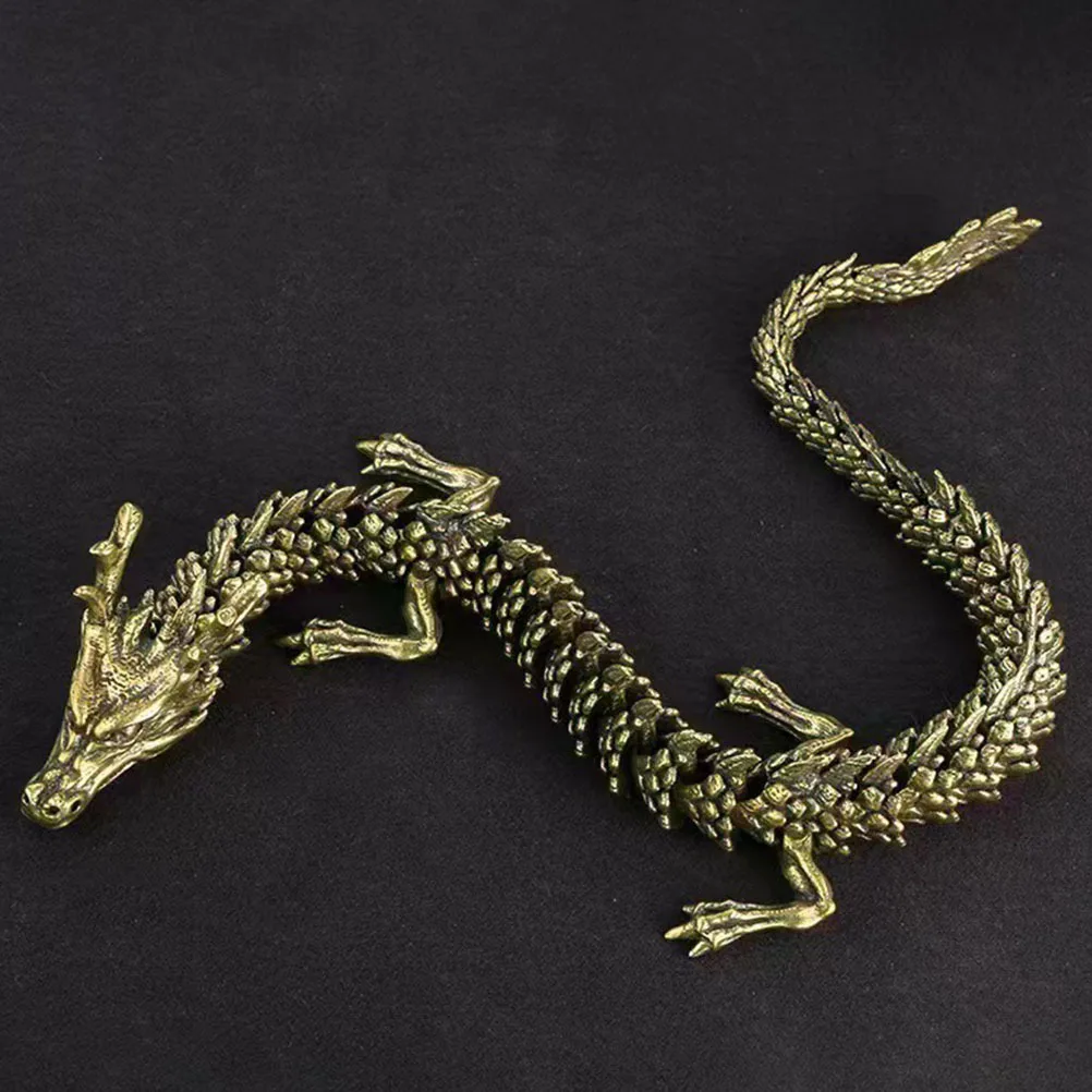 

Copper Dragon Statue Premium Craft Decorative Desktop Sculpture Indoor Car Home Dragon Ornament Desktop Decor