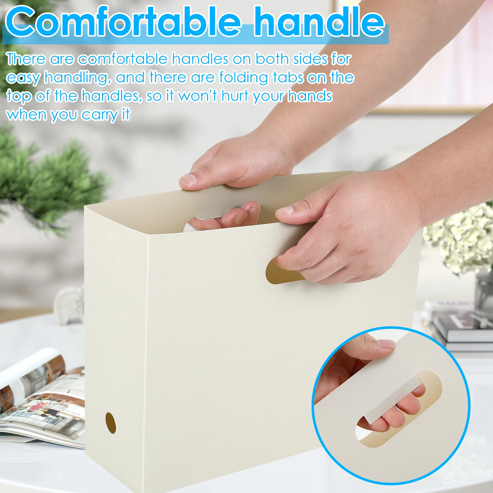 

1 шт. складной держатель для бумаги для скрапбукинга, пластиковый держатель для файлов, контейнер с ручкой, многоцелевой настольный держатель для сортировки файлов, подставка для книг, коробка