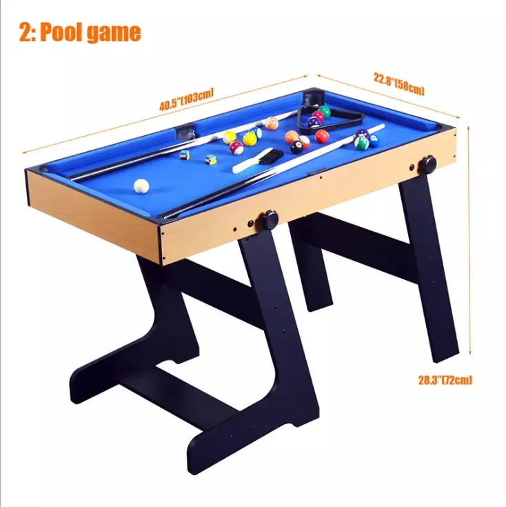 Custom Wholesale Mini Folding Multifunction Tennis Billiards Entertainment Soccer 4 in 1 Game Tables
