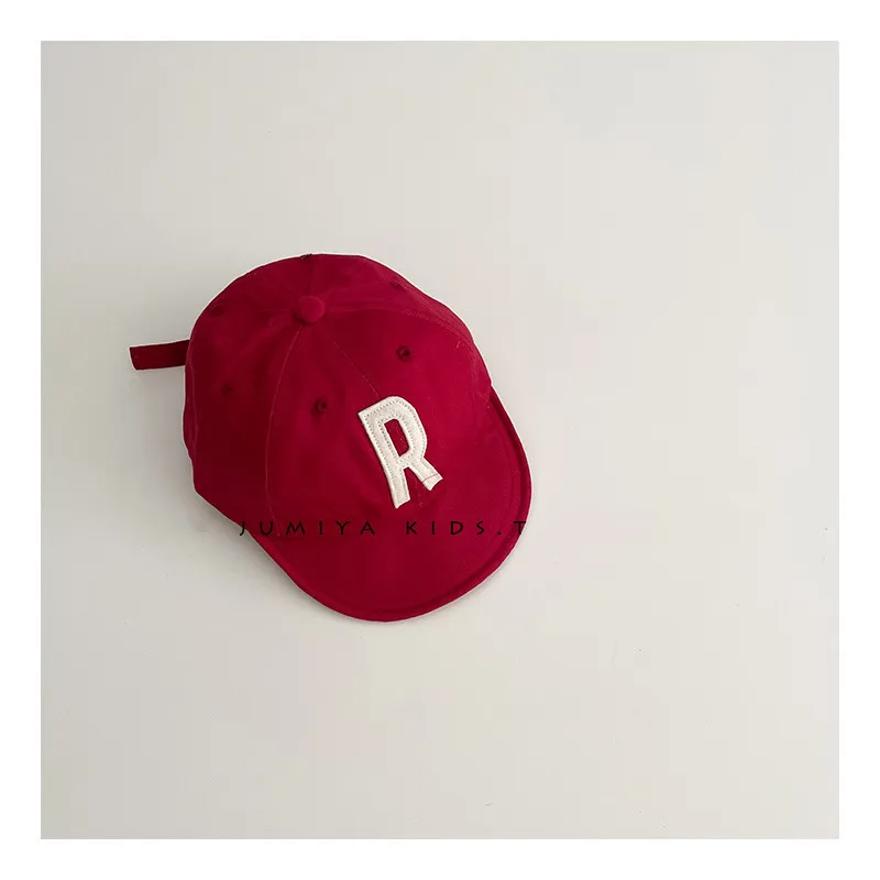 Gorras de baloncesto con letras para niños, sombrero ajustable con visera, estilo coreano, para verano y primavera