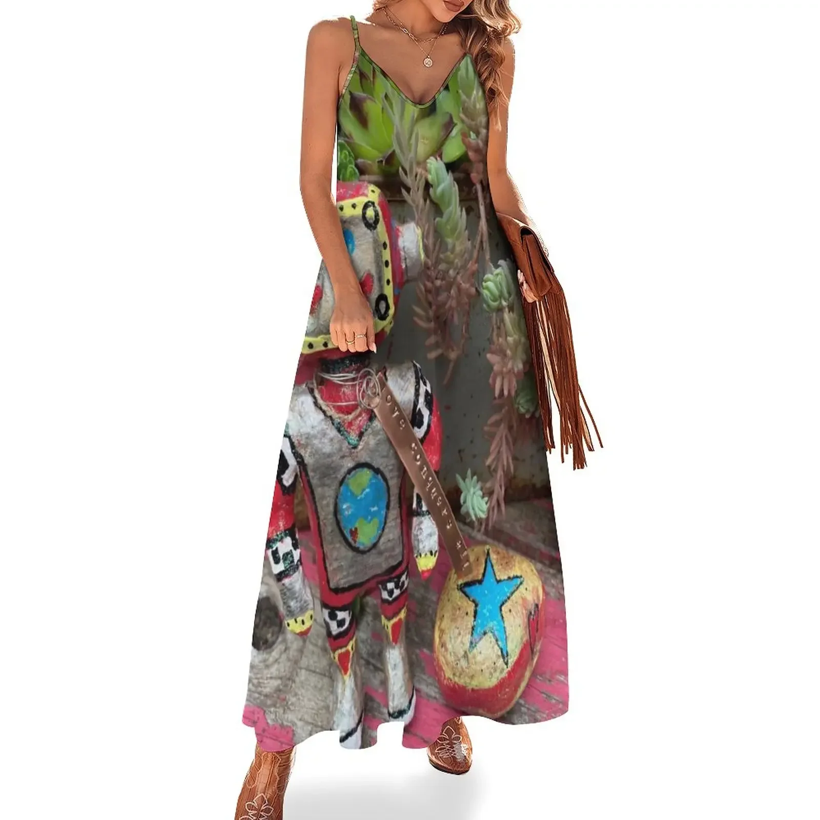 

L.O.V.E Robot Star Sleeveless Dress summer dresses womans clothing