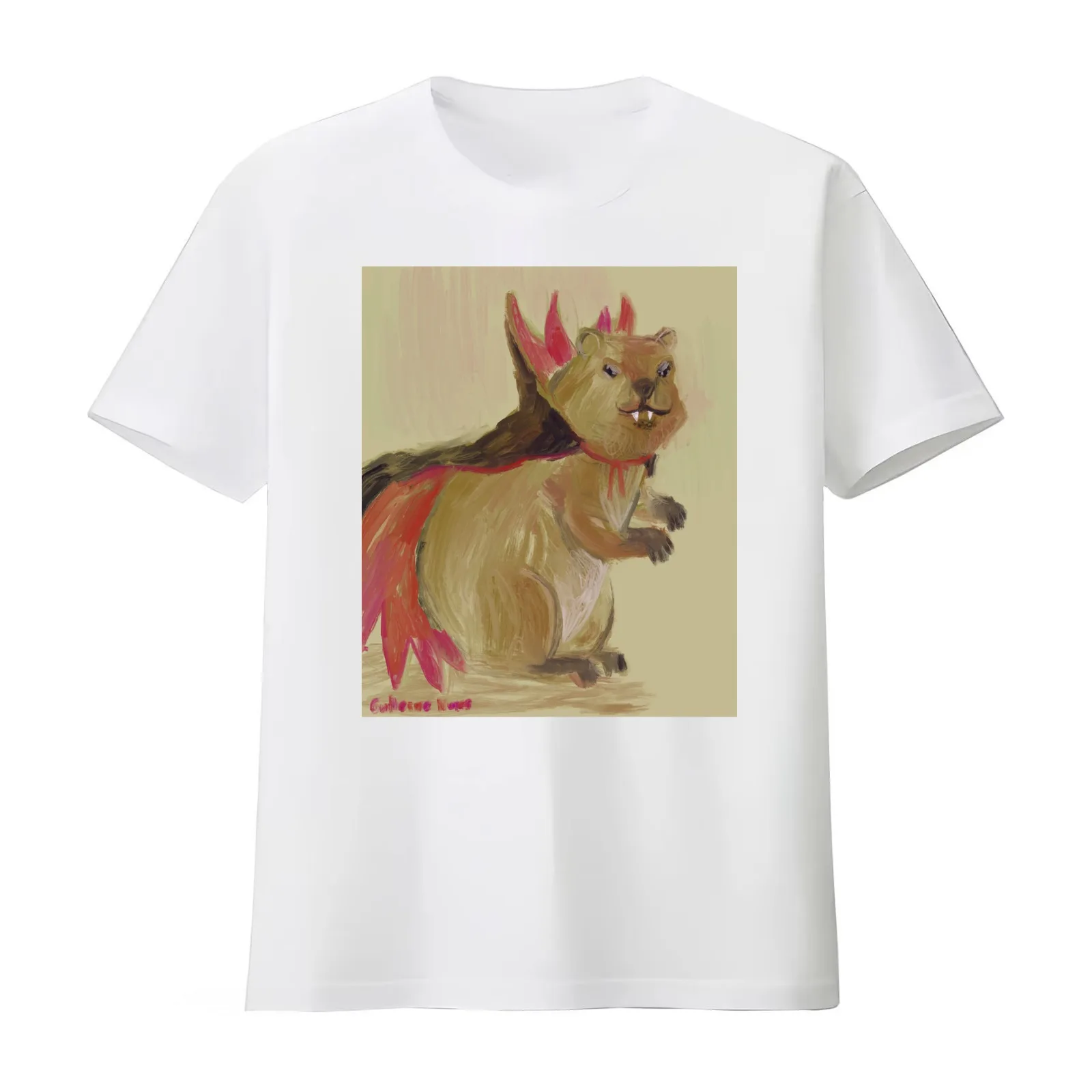 hyrax vampire T-Shirt Summer Casual Cotton Tee Oversized Streetwear Tops Vintage Graphic Print Loose Fit Short Sleeve