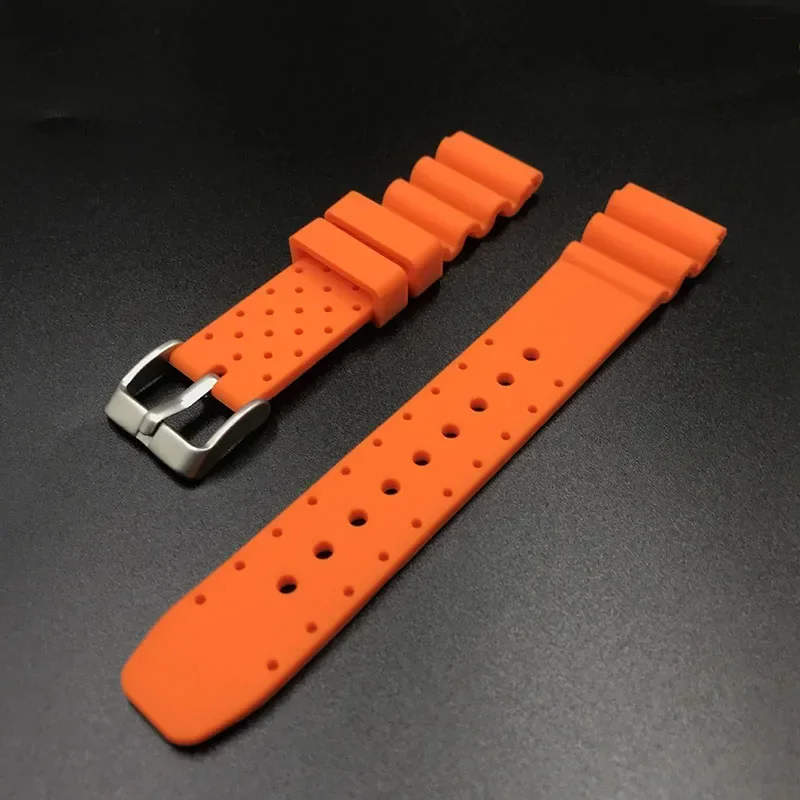 Silicone Bracelet 20mm for Seiko Diving Strap for Citizen Watchband Men\'s Replace Wristband Smartwatch Straps Watch Accessories