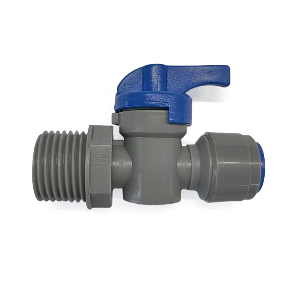 KegLand Duotight 9.5MM/3/8X1/2Inch Male Ball Valve Plastic Quick Connect Pipe Hose Connector