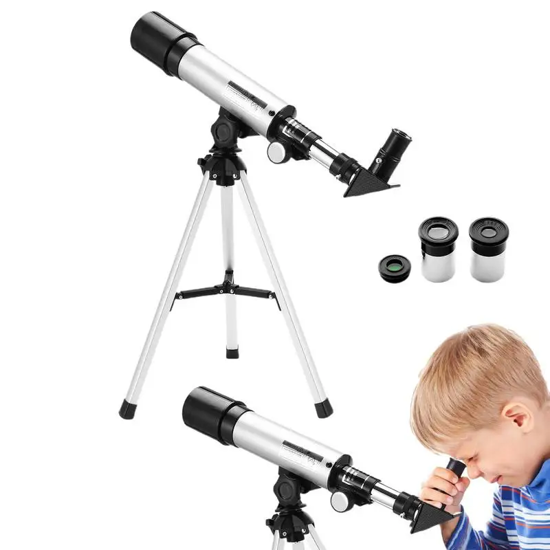 Kids Professional Long Range Astronomical Telescope, 18X 27X 60X 90X Monocular For Various Scene, With Finderscope