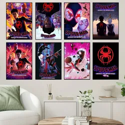 MINISO Spider Hero man Across Verse Poster Prints Wall Sticker Painting Bedroom Living Room Decoration Office Home Self Adhesive