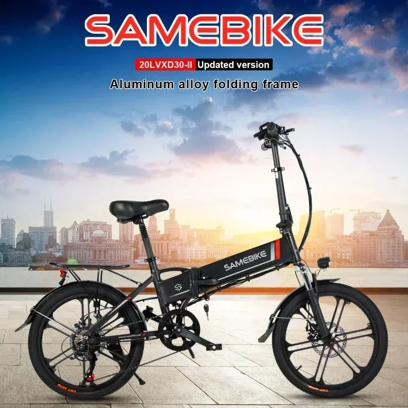 SAMEBIKE 20LVXD30-II Folding Electric Bike 350W Motor 48V10.4AH Battery 20-inch Tire E Bike Aluminum Alloy Electric Bicycle