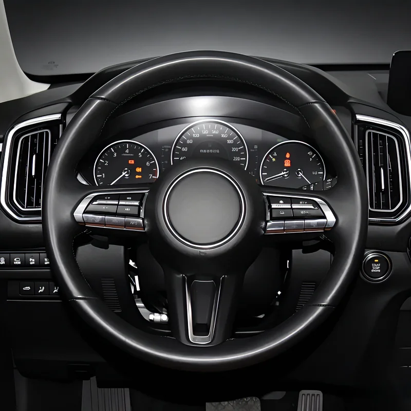 For Mazda CX-50 23-25Models Hand-stitched Car Steering Breathable; wear-resistant; skid-proof full coverage modification desig