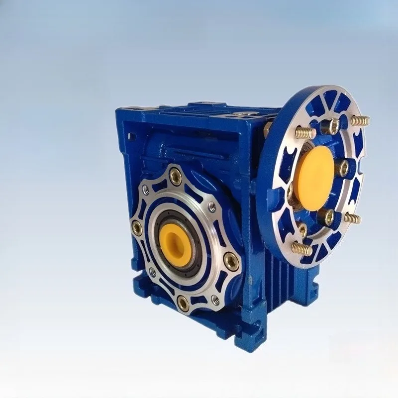 RV63 Worm Gear Reducer Aluminum Alloy Right Angle Reducer Industrial High Torque Mechanical Transmission Durable Spare Parts
