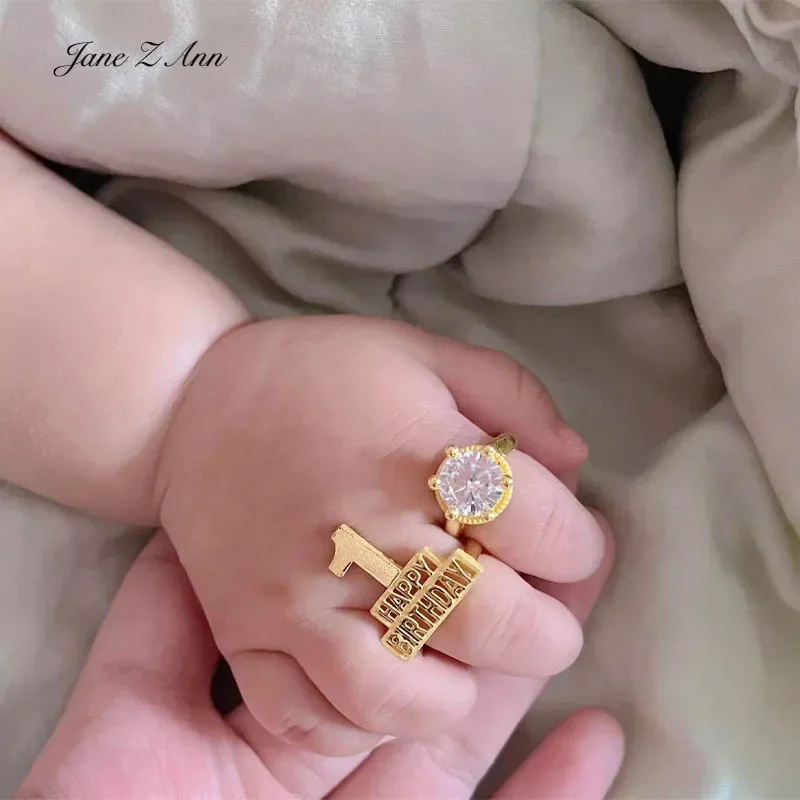 Cincin hadiah ulang tahun bayi, alat peraga fotografi bayi kreatif satu/dua tahun