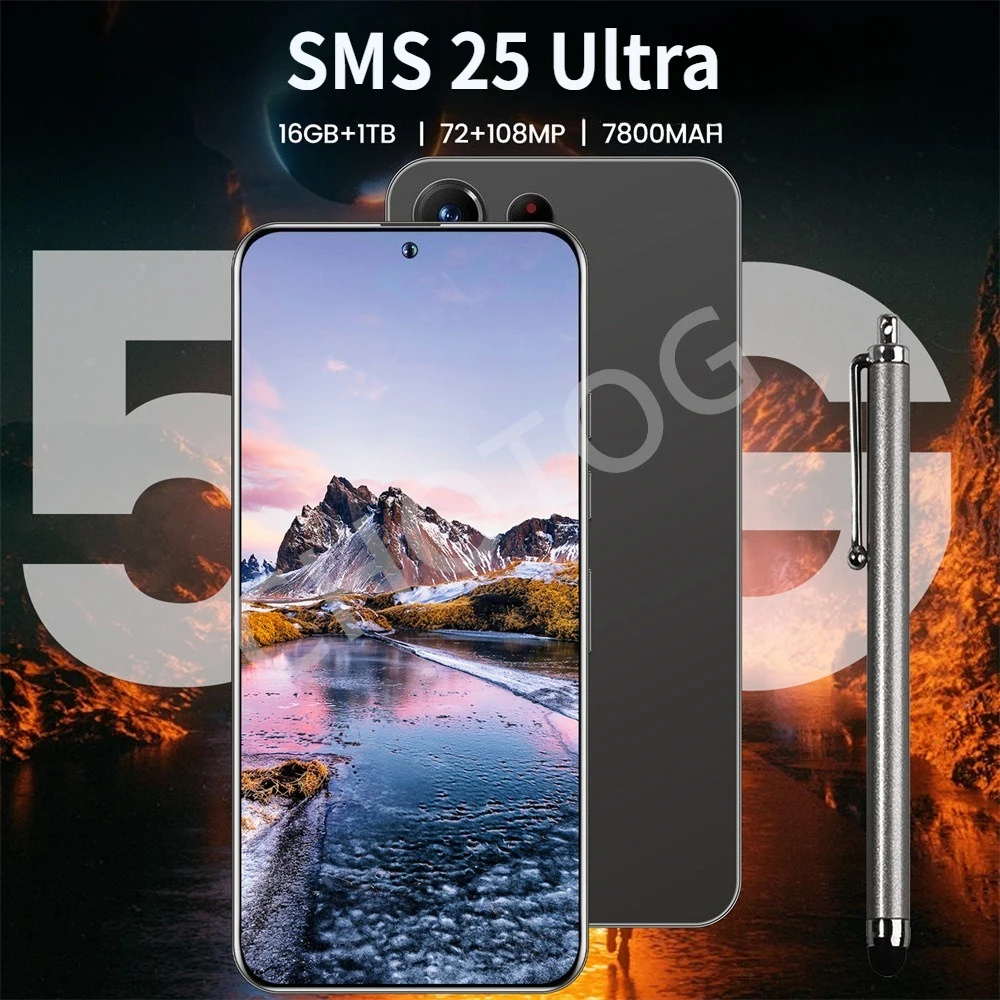 

Silicone Case For SMS 25 Ultra Original Android 14 Smartphone Cover For 5G Dual SIM Face Unlocked Global Version 7800mAh Cases