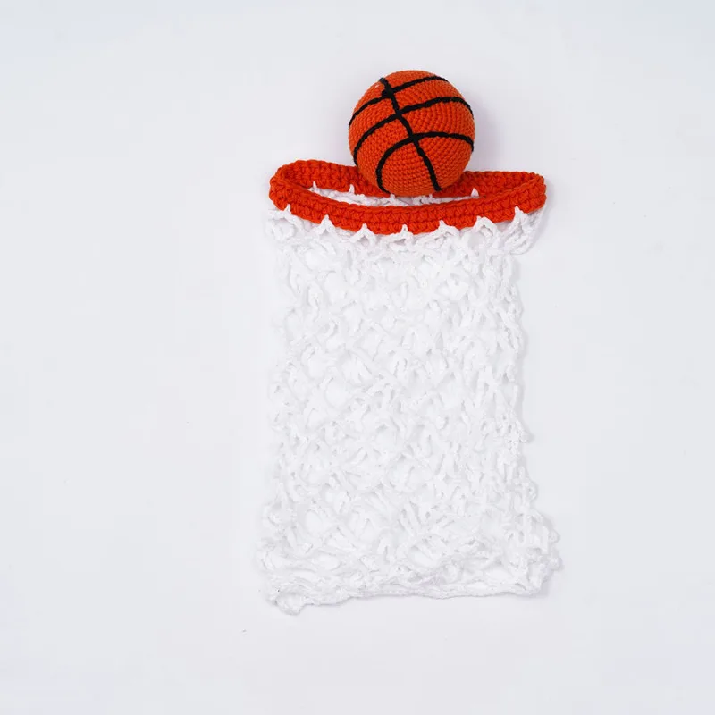 ❤️CYMMHCM Newborn Photography Clothing Crochet Net + Basketball Props 2Pcs/set Studio Baby Photo Accessories Outfits Fotografia