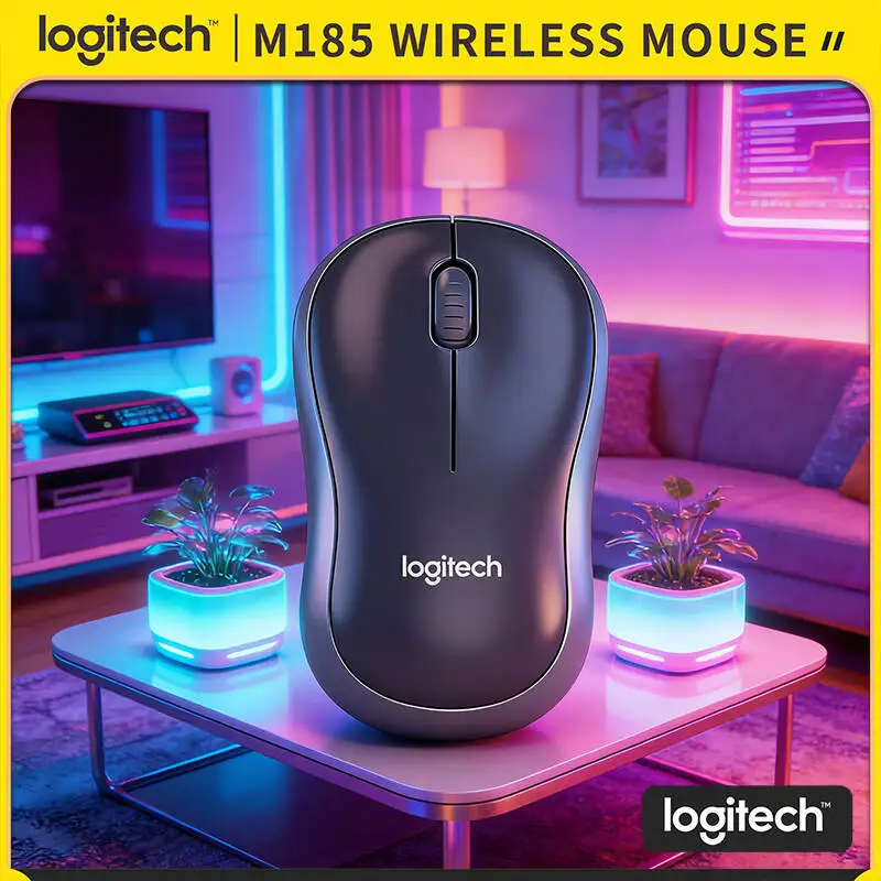 

Logitech M185 Wireless Mouse with Nano USB Receiver Reliable Connection Optical Tracking for Windows Mac