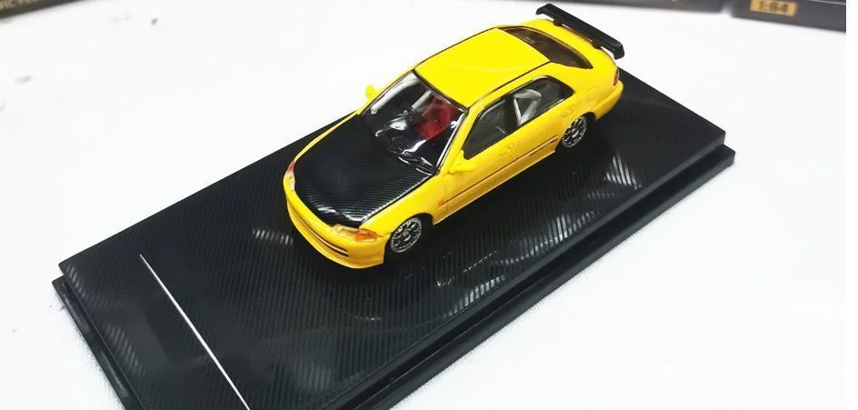 Rare Carbon Fiber Engine Hood 1/64 New Arrival Special Price Die-cast Metal Japanese Classic EG9 Car Model Toys For Children