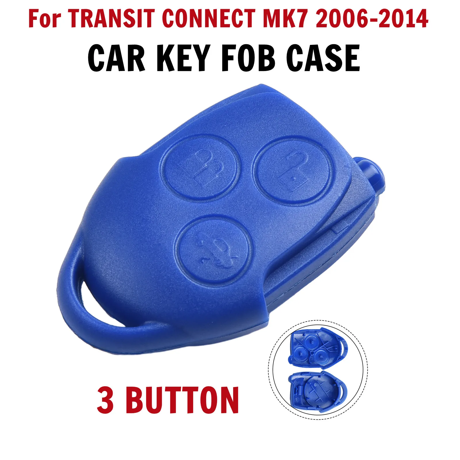 Carcasa de llave remota para Ford Focus Transit, carcasa de mando a distancia, ABS, nuevo, reemplazo de Control remoto duradero