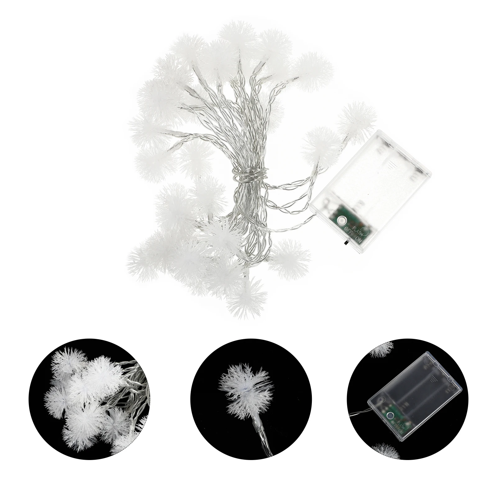 Snowflake Ball Light LED Snowflake Ball String Light Christmas Decoration Party Scene Festive Lighting Plastic