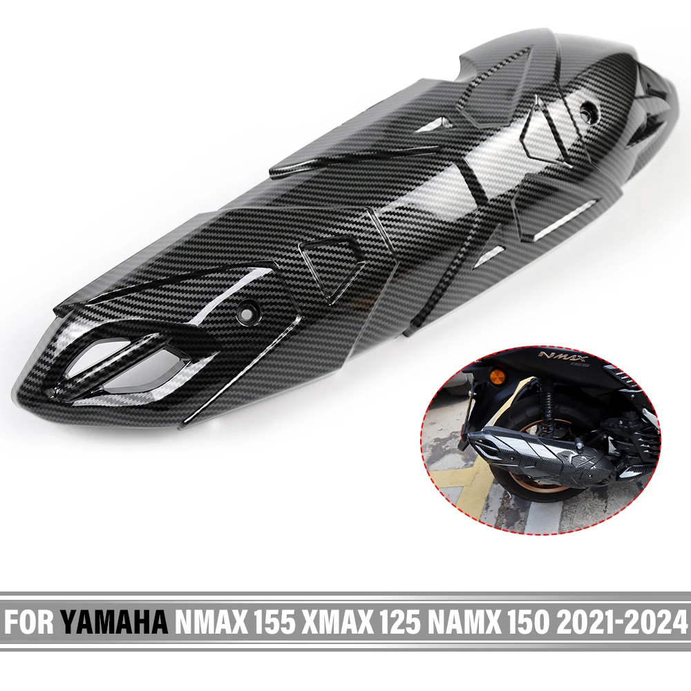 

Motorcycle Carbon Fiber Exhaust Pipe Heat Shield Cover Protection For Yamaha NMAX155 NMAX 125 NAMX 150 2021-2024 2023 2022 2021