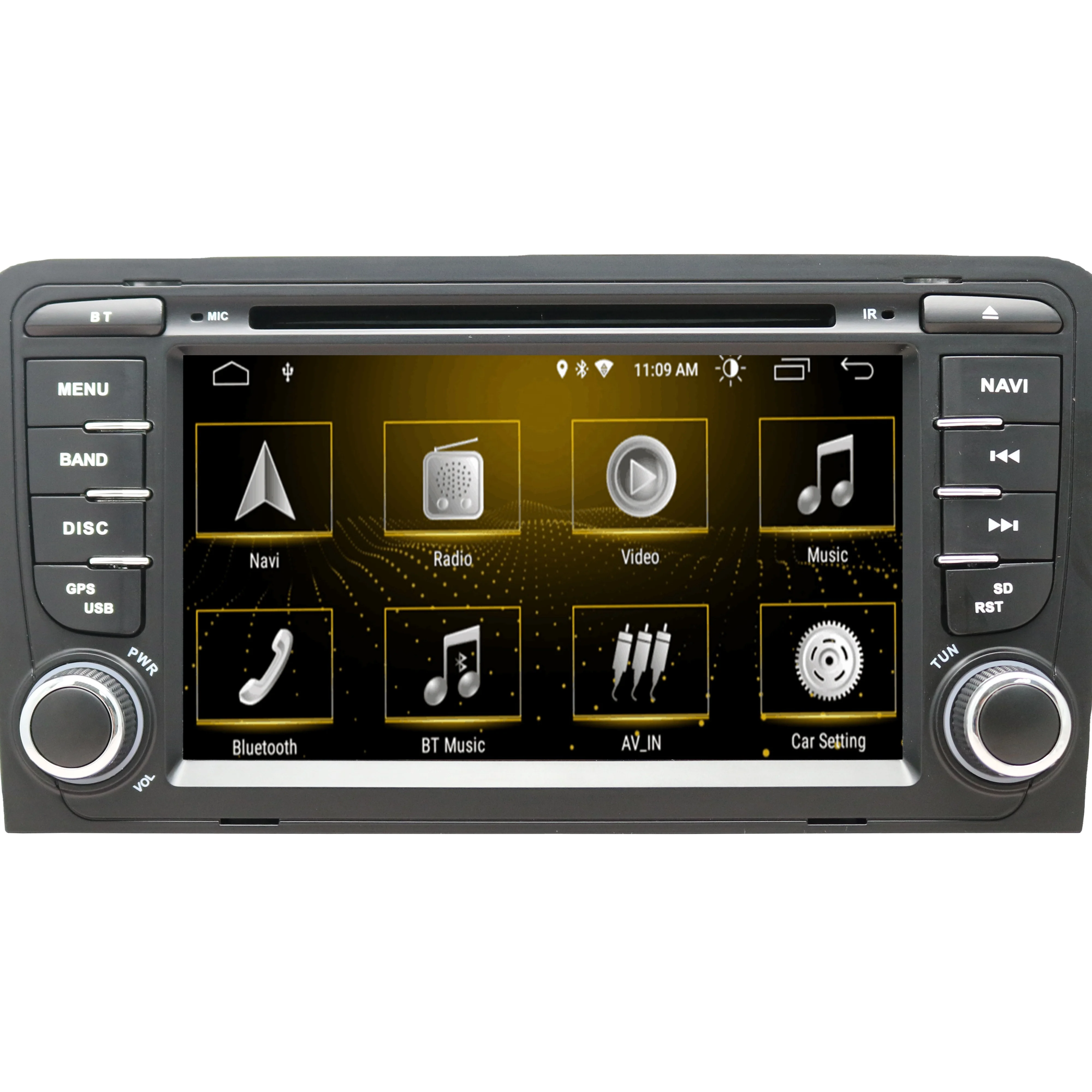 DIN Car DVD GPS IPS DSP 4G 64G Android 10.0 2 for Au di TT MK2 8J 2006 2007 2008 2009 2010 2011 2012 Multimedia Player Radio SDK