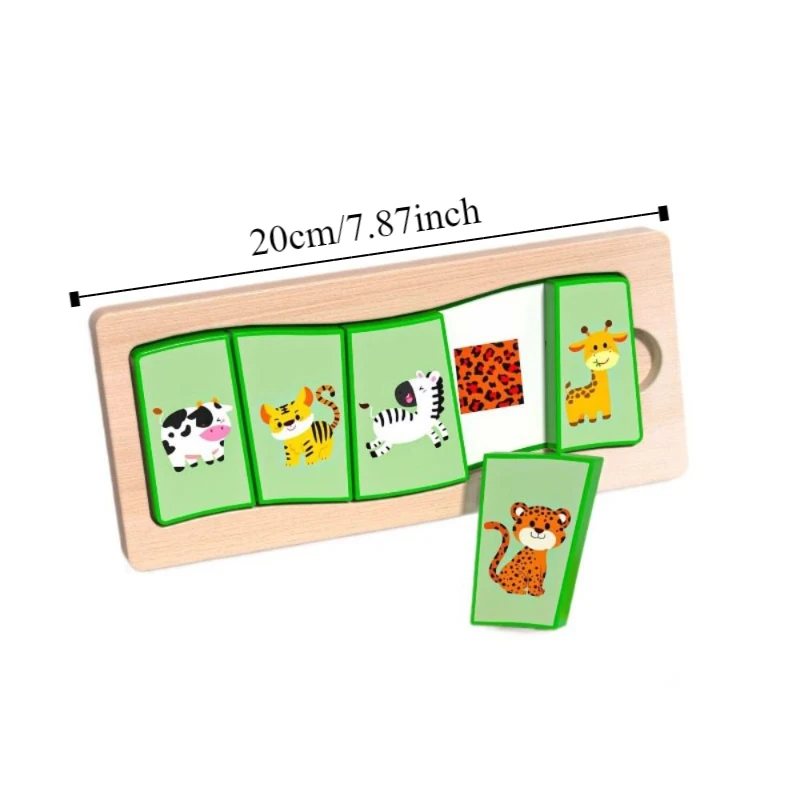 퍼즐 보드 나무 장난감 3D 퍼즐 몬테소리 인터랙티브 모양 맞추기 보드 게임 논리적 사고 DIY 동물 퍼즐 장난감