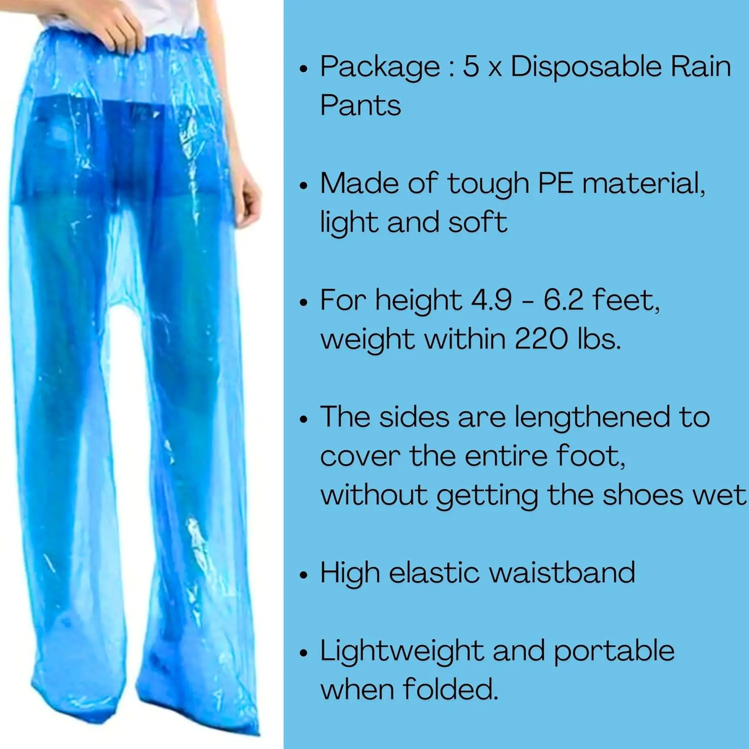 Disposable Raincoat Pants Portable Splash Proof Split Raincoat Outdoor Travel Drifting Cycling Feet-wrapped Rain Pants 36 S898d7d75c9de47ee8dab0ac36857ca2c3