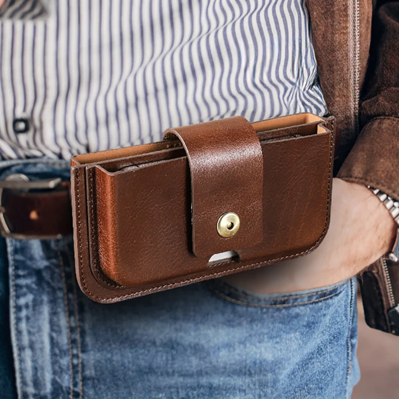 

Мужские поясные сумки из натуральной кожи CONTACT'S, высококачественная поясная двойная сумка для телефона, поясная сумка Fanny Bum Bag для iPhone 6,1-6,9 дюйма