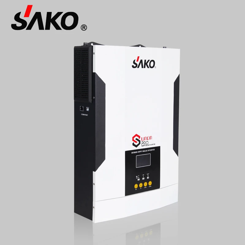 Sako Sunon Pro Controlador de Carregador de Energia Inversor de Onda Senoidal Pura, Off Grid, Solar Híbrido, 3kW, 5.5kW, 100A, Mppt, 5kW