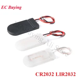 5pcs CR2032 LIR2032 Battery Storage Box Case White Black Clear Transparent Power Bank Cases Button Battery Holder Cover Switch