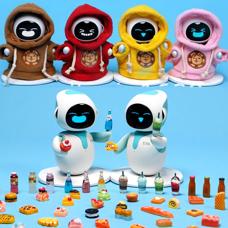 Compatible with Eilik Robot Pet 1PC Clothes & 20PCS Mini Toy Accessories (Only Includes Clothing and Toys, Not Includes Robot)