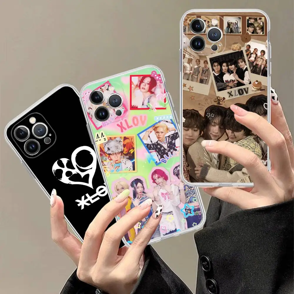Popular Logo X-XLOV For IPhone 17 16 15 14 13 12 11 Pro Max Plus Mini Funda For Transparent Cover