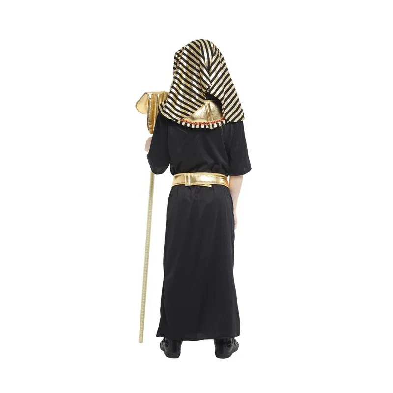 Kids Child Egypt Egyptian King Pharaoh Cosplay Costume for Boys Halloween Purim Carnival Party Mardi Gras Outfit Disfraces