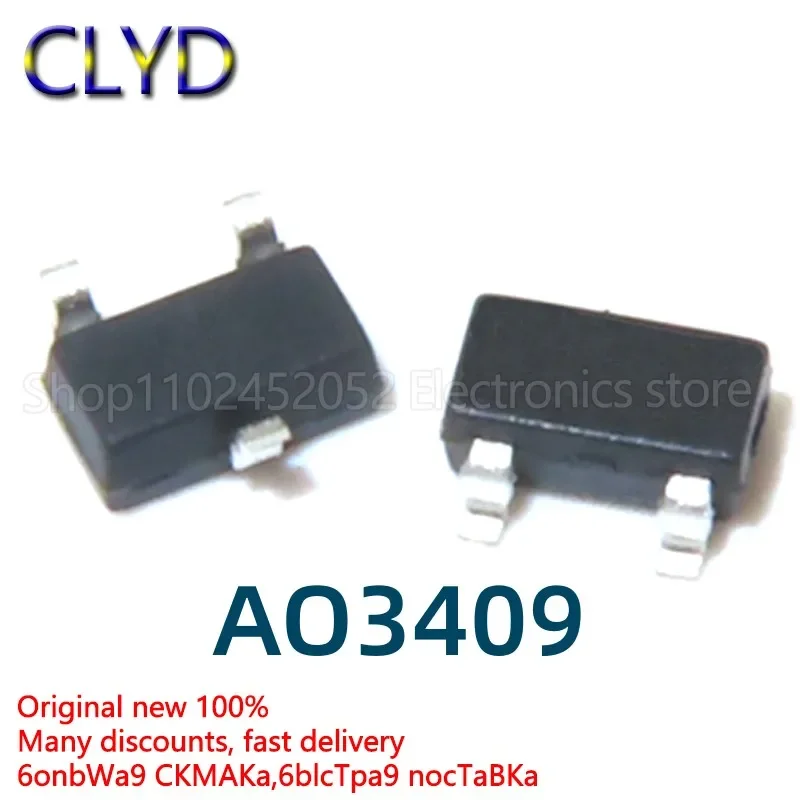 1 PZ/LOTTO Nuovo e Originale AO3409 A99T MOS FET chip SOT23 P canale