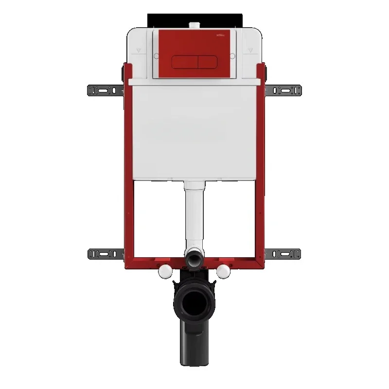 Easy Clean Half Frame Pneumatic Flush Cisterns And Installation Kit With Drainage Set