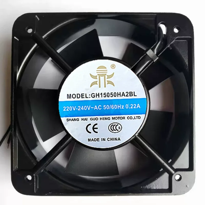 

GH15050HA2BL 220V-240V 50/60Hz 0.22A 15см вентилятор для охлаждения и отвода тепла из шкафов