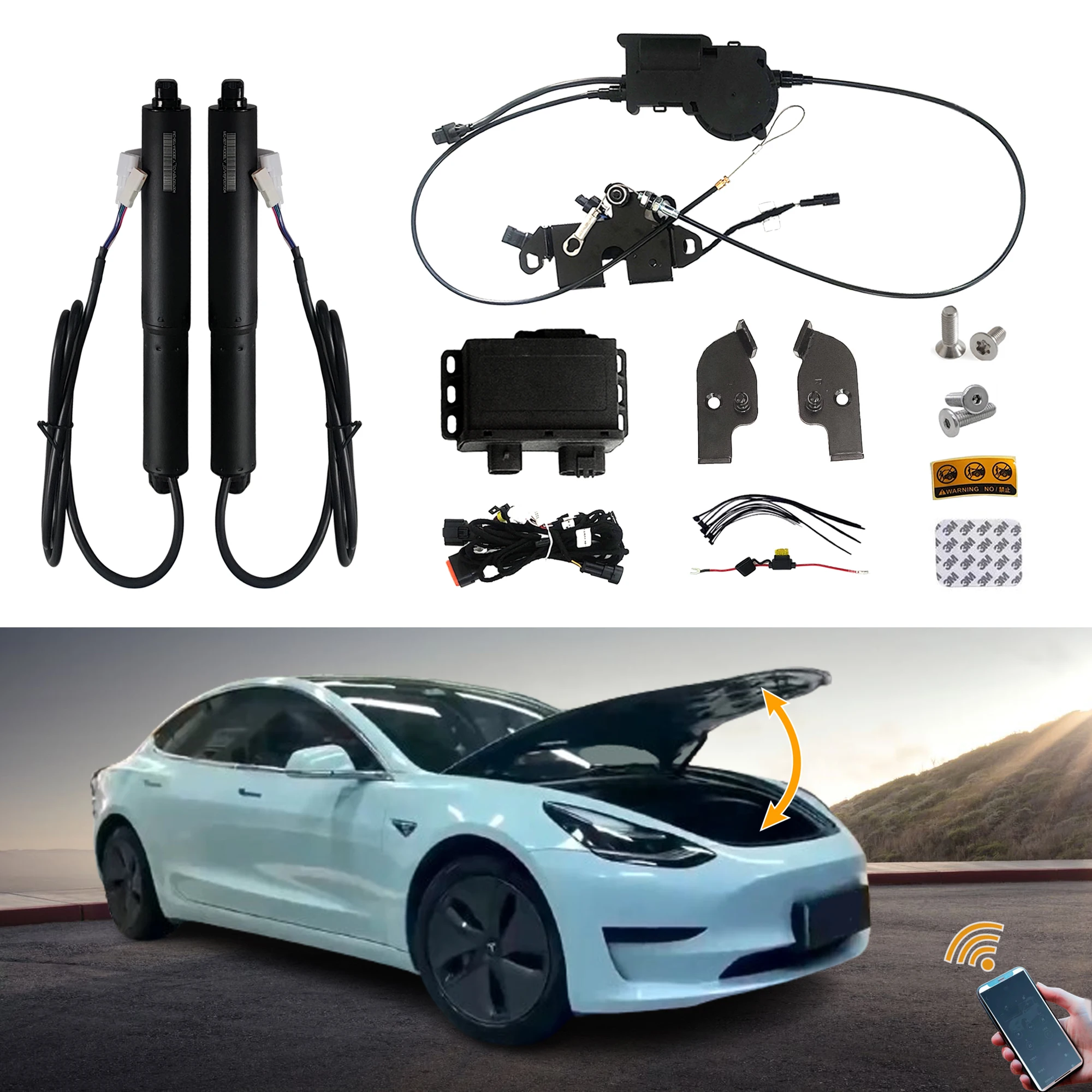 

Power Frunk Kit Compatible with Tesla Model Y 2020-2024 Electric Front Trunk Opener and Closer Automatic Frunk Conversion Upgrad