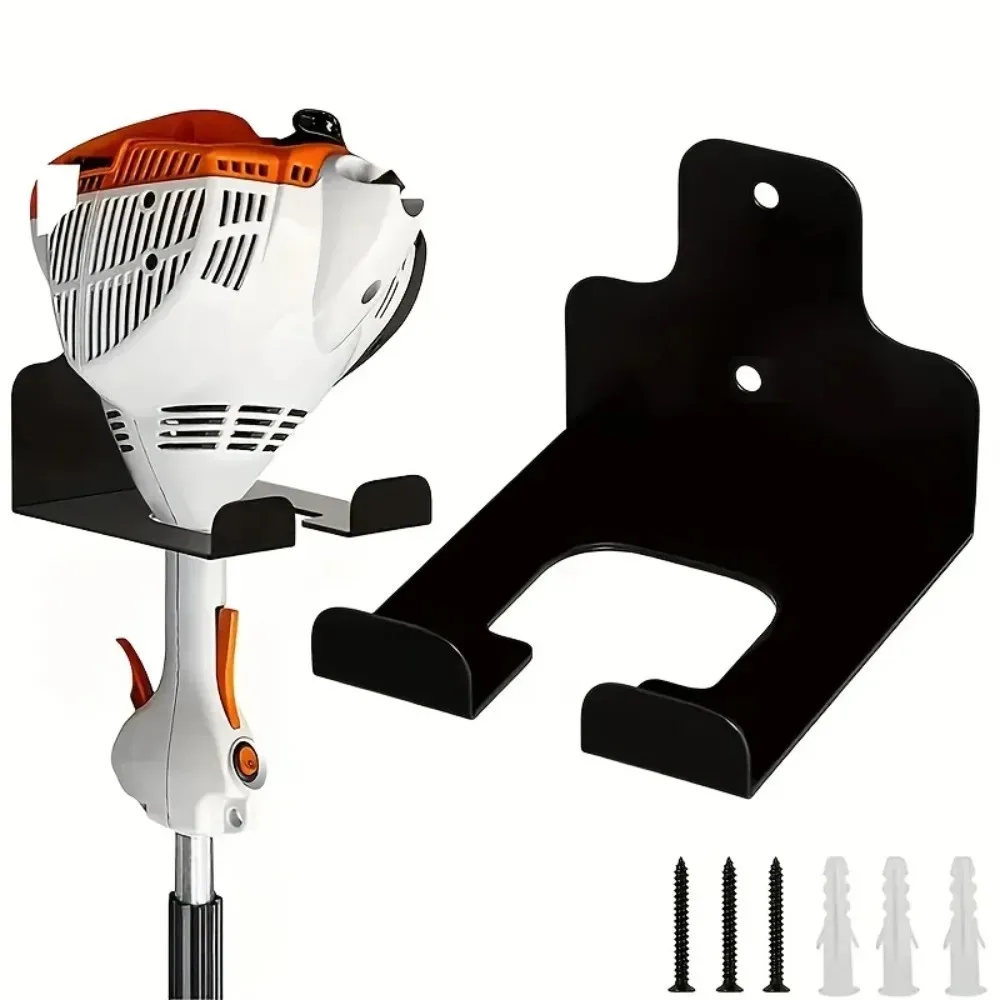 Heavy Duty Wall Mounted Trimmer Rack Garden Power Tool Organizer Hanger for Garages Storage Ideal for Chainsaw Grass Lawn Mower