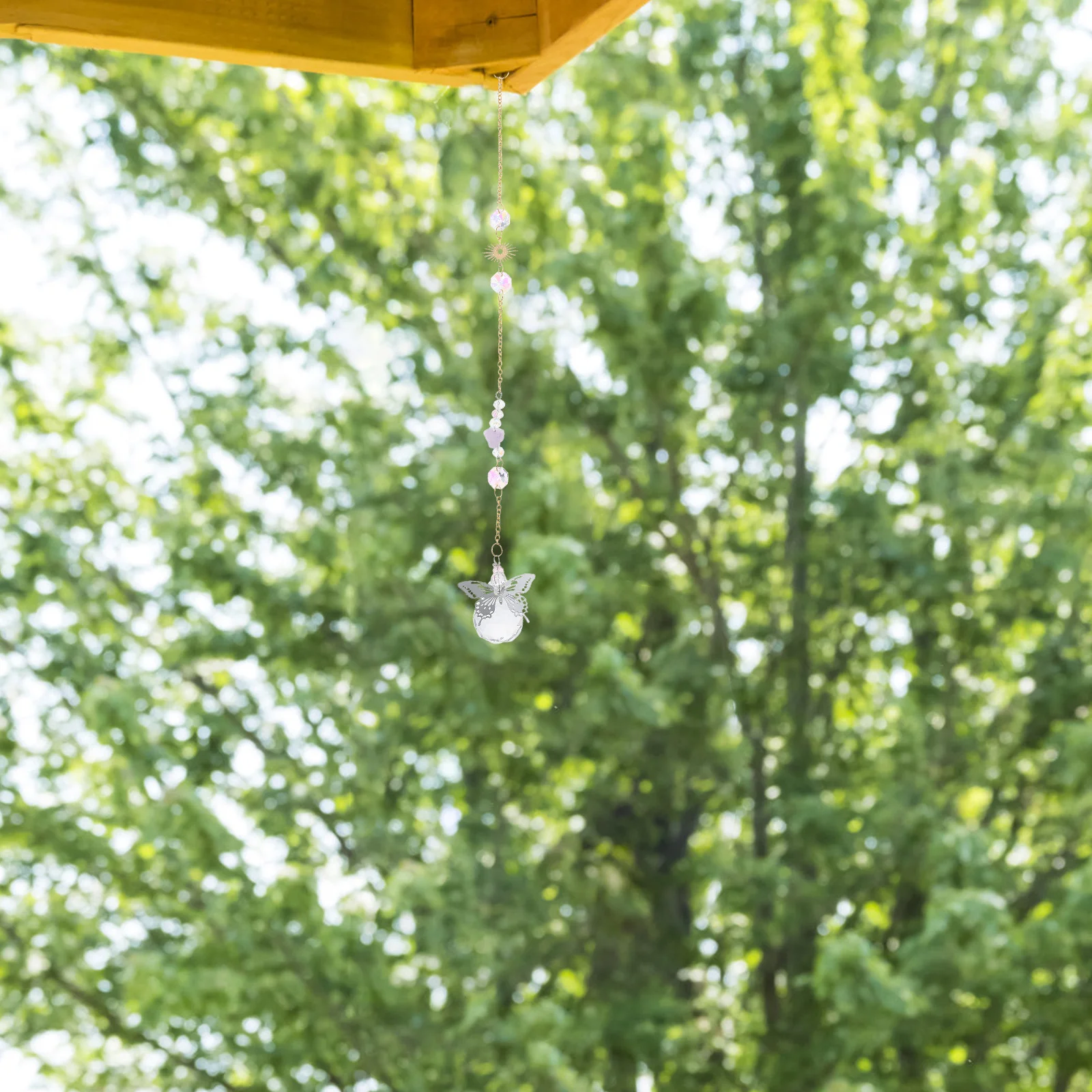 

Crystal Suncatcher Hanging Butterfly Beaded Curtain Colorful Window Pendant Home Decor Light Catcher Garden Crystal Window Decor