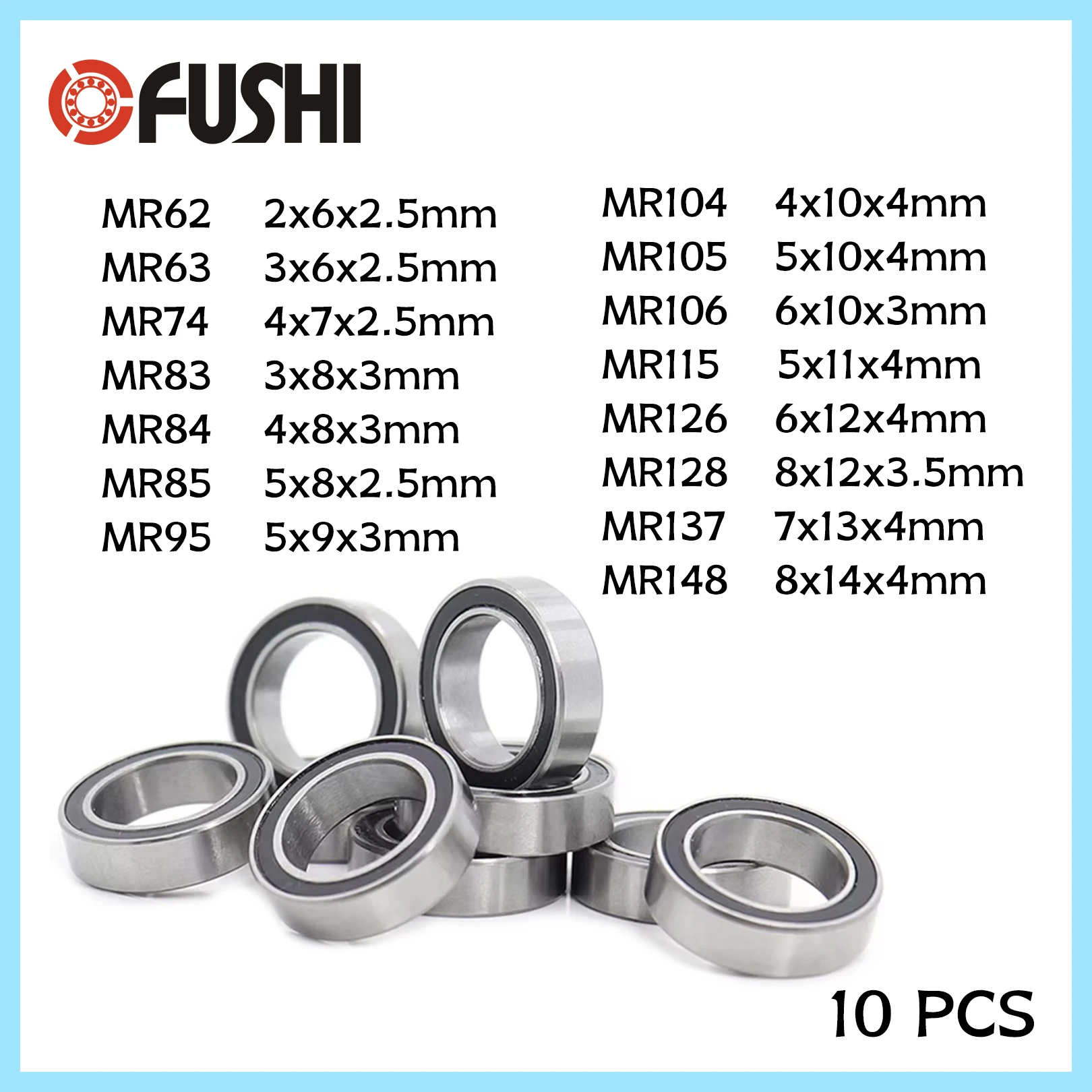 

Подшипник MR117zz 7*11*3 мм (10 шт.) ABEC-5, миниатюрные высокоточные шарикоподшипники MR117 Z ZZ MR117Z